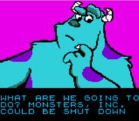 une photo d'Ã©cran de Monstres et Cie sur Nintendo Game Boy Color